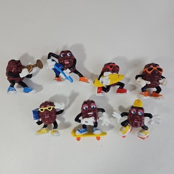 California Raisins Figures Lot of 7 Vintage - Picture 1 of 5